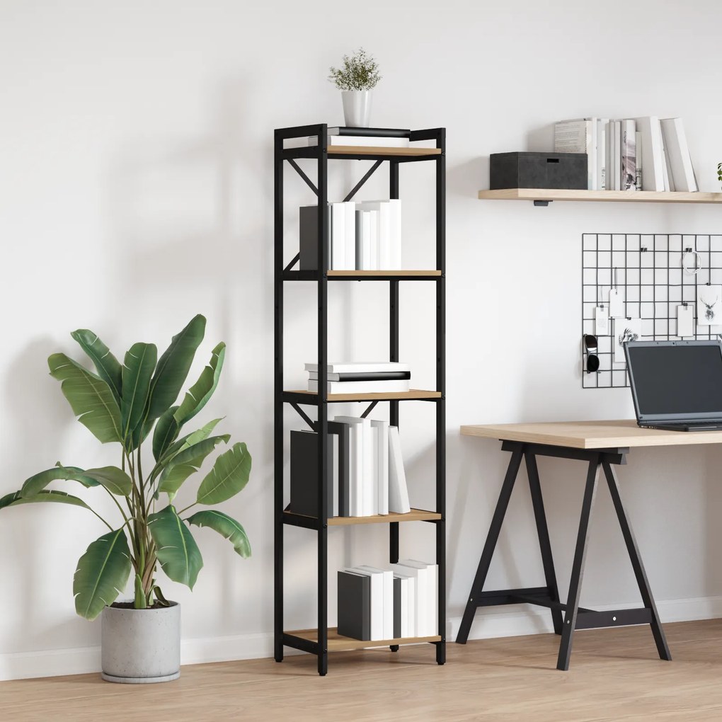 vidaXL Βιβλιοθήκη artisan δρυς 40 x 30 x 153 εκ Επεξεργασμένο ξύλο