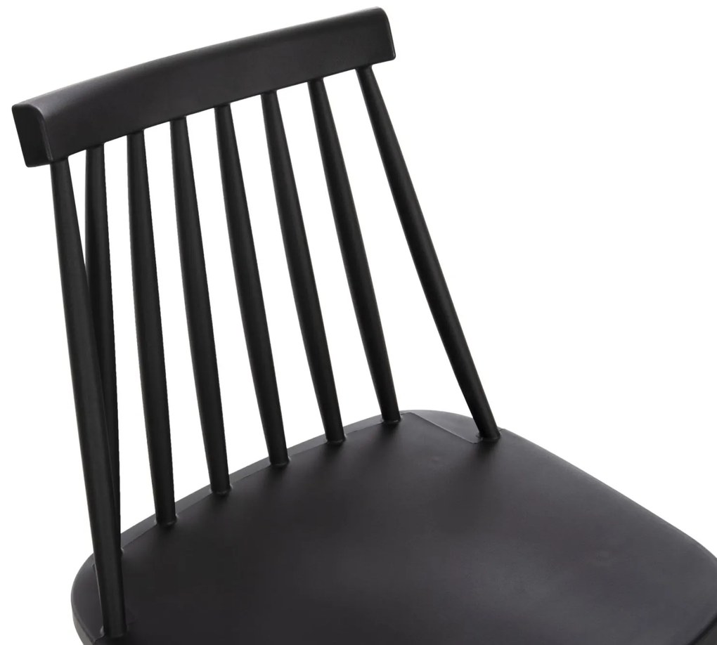 Σκαμπό μπαρ Ψηλό VANESSA C8459.12 σε Μαύρο PP &amp; Μέταλλο 47x48,5x107Υεκ. 2αδα 47x48.5x107 εκ.