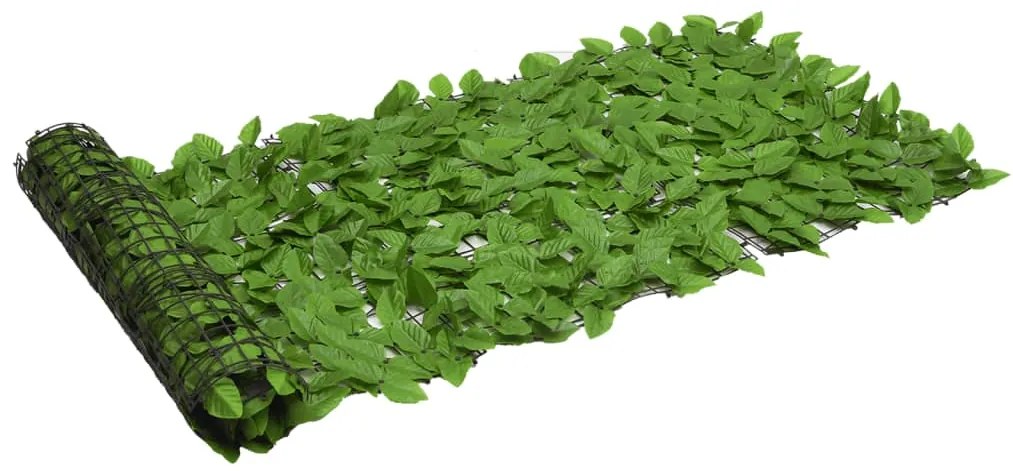 vidaXL Διαχωριστικό Βεράντας με Φύλλα Πράσινο 600 x 75 εκ.