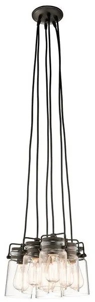 Κρεμαστό Φωτιστικό Οροφής 6xE27 Brinley Elstead Lighting-KL-BRINLEY6-OZ-Μπρονζέ KL-BRINLEY6-OZ