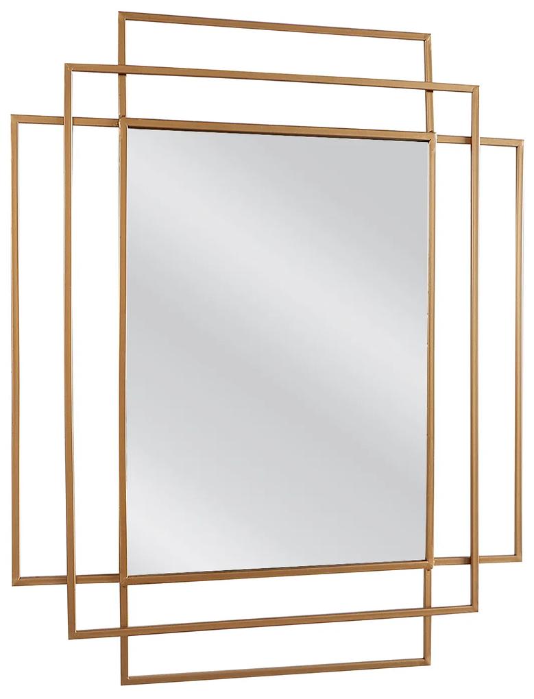 Καθρέπτης Τοίχου ArteLibre AULE Χρυσό Μέταλλο/Γυαλί 80x1.5x65cm