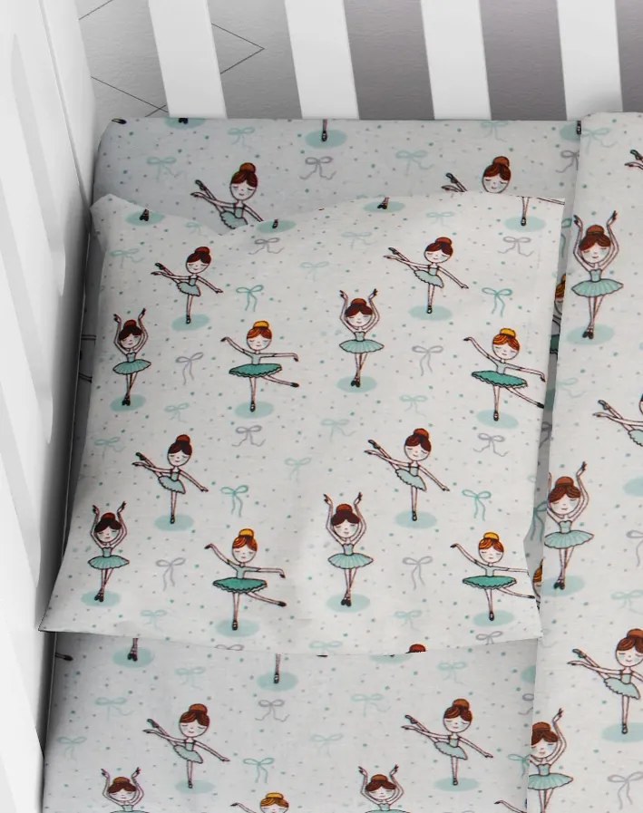 DIMcol ΜΑΞΙΛΑΡΟΘΗΚΗ ΕΜΠΡΙΜΕ ΒΡΕΦ Flannel Cotton 100% 35Χ45 Μπαλαρίνα 166 Green