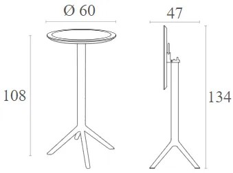 SKY DARK GREY BAR Φ60Χ108ΕΚ.ΠΤΥΣ/ΝΟ ΤΡΑΠ. ΠΟΛ/ΝΙΟΥ