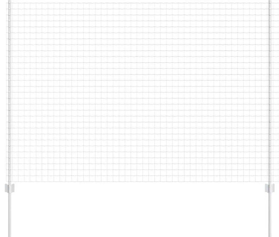 vidaXL Τεντώτο με στήριγμα Ασημί 1,5 x 10 m Ατσάλι