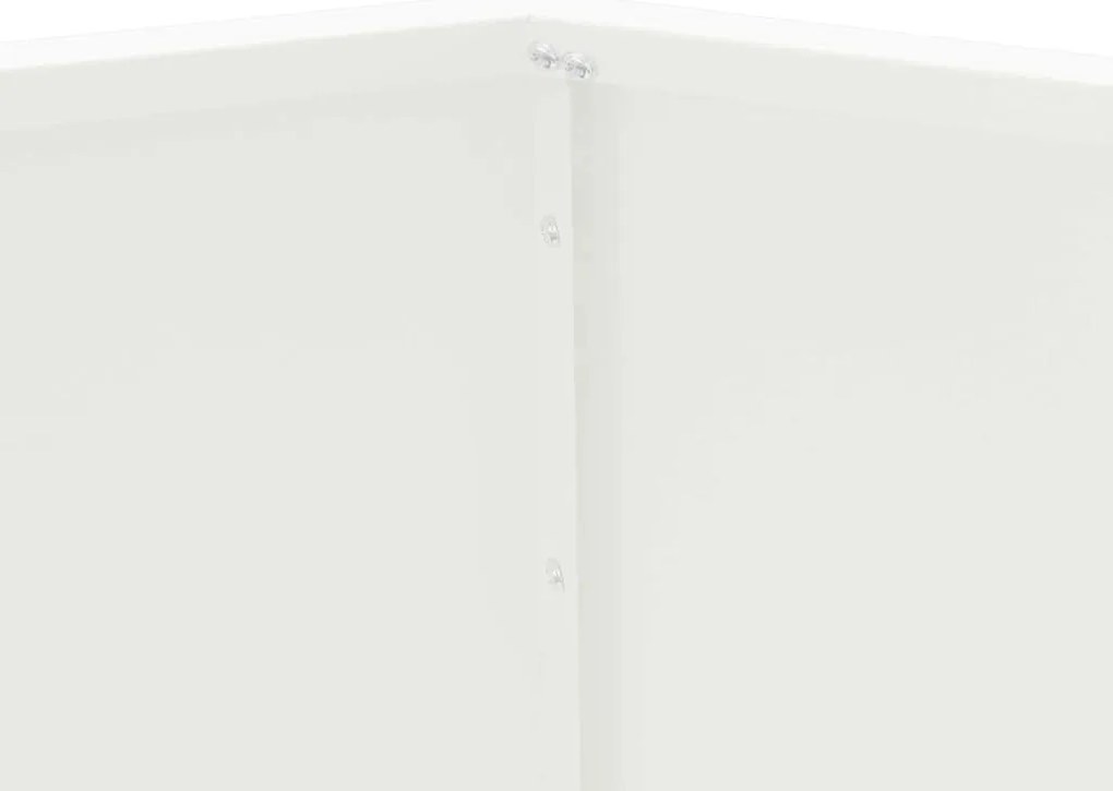 vidaXL Γλάστρα Λευκό 75 x 75 x 60 εκ Ατσάλι