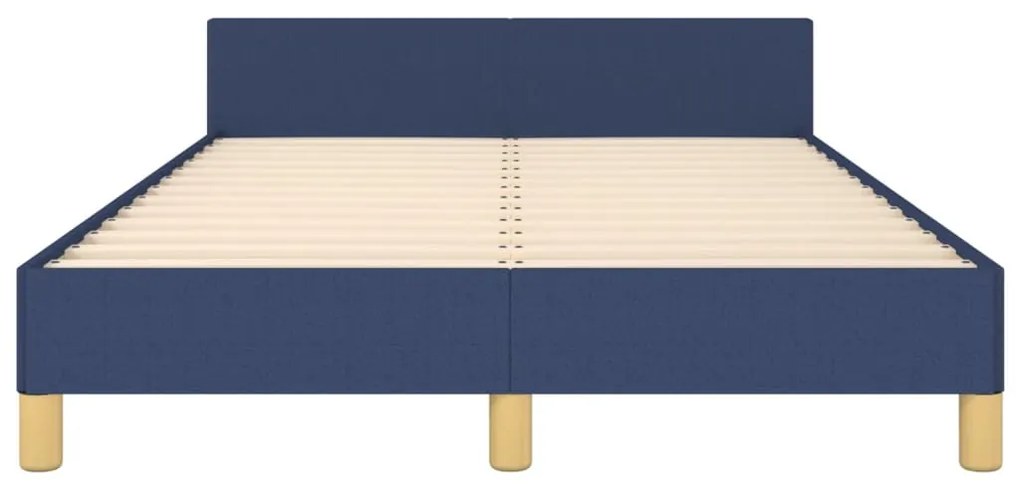 vidaXL Πλαίσιο κρεβατιού χωρίς στρώμα μπλε 120x200cm ύφασμα