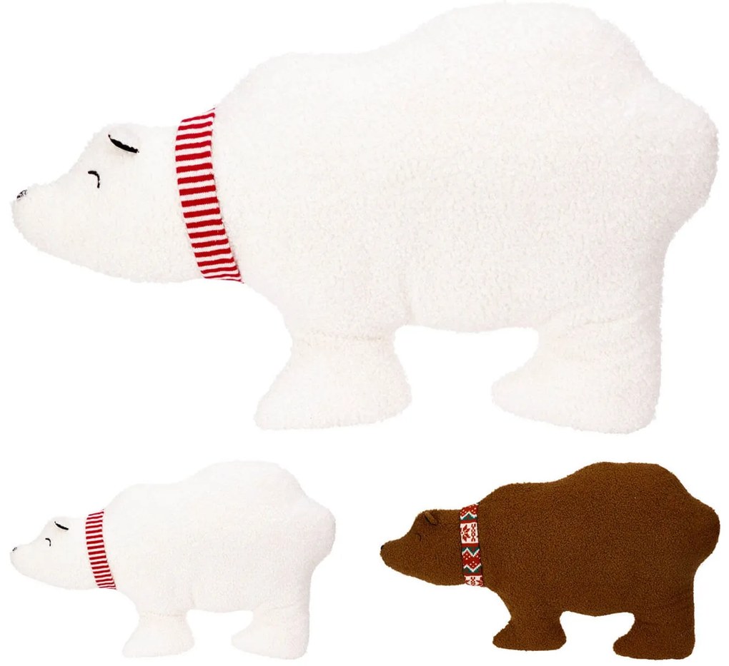 Διακοσμητικό Μαξιλάρι Πολική Αρκούδα με διαστάσεις 65x13x37cm - Σε 2 επιλογές χρώματος