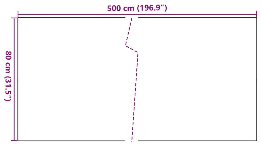 Διαχωριστικό Βεράντας Ανθρακί 500 x 80 εκ. από Συνθετικό Ρατάν - Ανθρακί