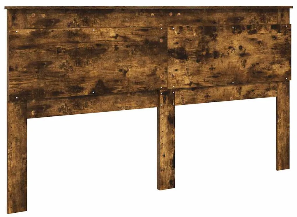 vidaXL Κεφαλάρι με κεφαλάρι Καπνιστό Δρύς 180 cm Επεξεργασμένο ξύλο