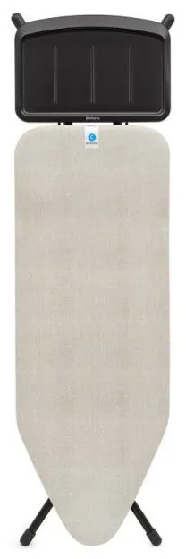 Τραπέζι σιδερώματος Brabantia C 1008896, 124x45 cm, 7 θέσεις ρύθμισης, υποδοχή γεννήτριας ατμού, ανοιχτό γκρι