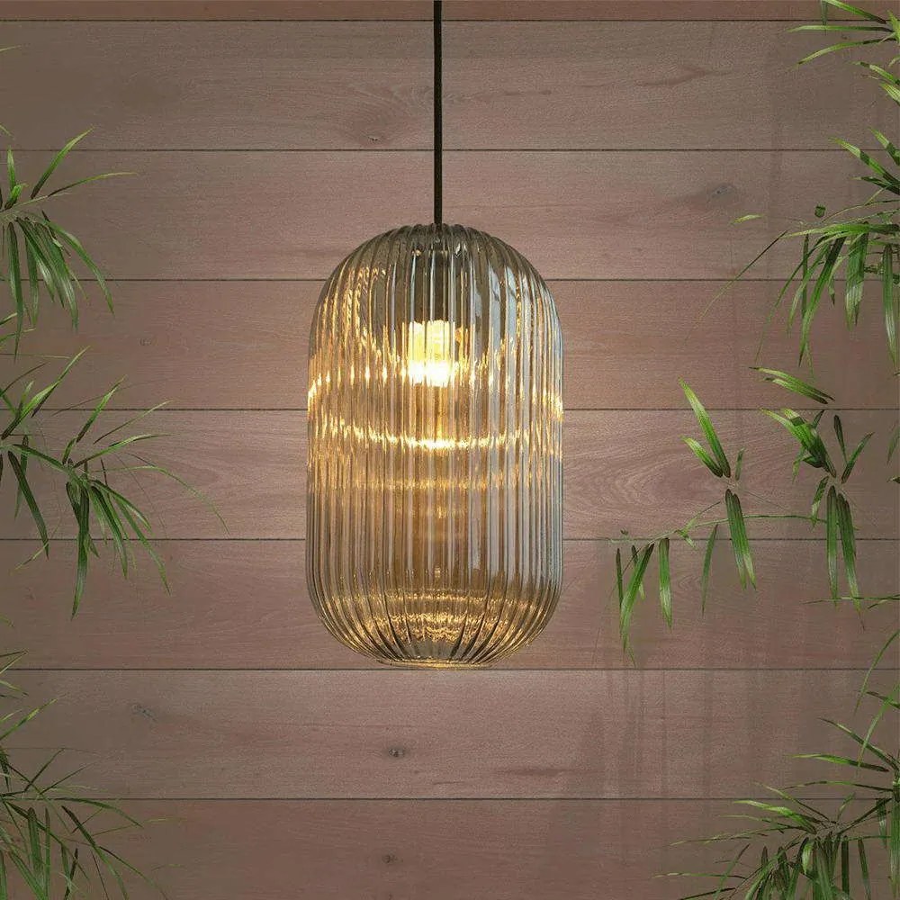 Φωτιστικό Οροφής Carmen/1A 2642 20x33/350cm 1xE27 Brown Sikrea Glass