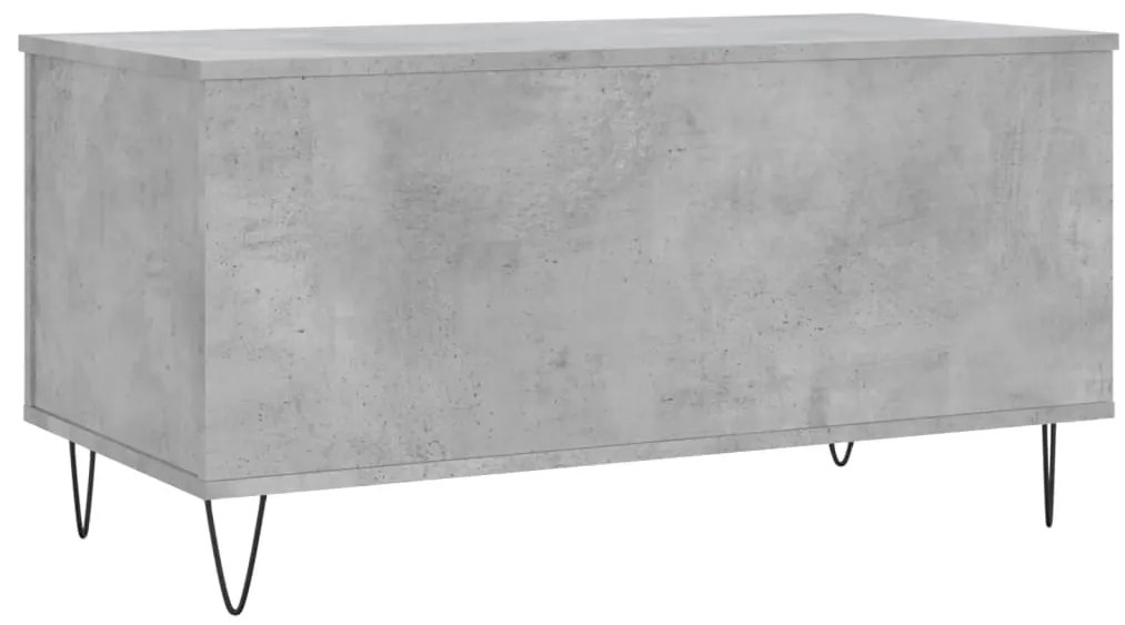 vidaXL Τραπεζάκι Σαλονιού Γκρι Σκυροδ. 90x44,5x45 εκ. Επεξεργ. Ξύλο