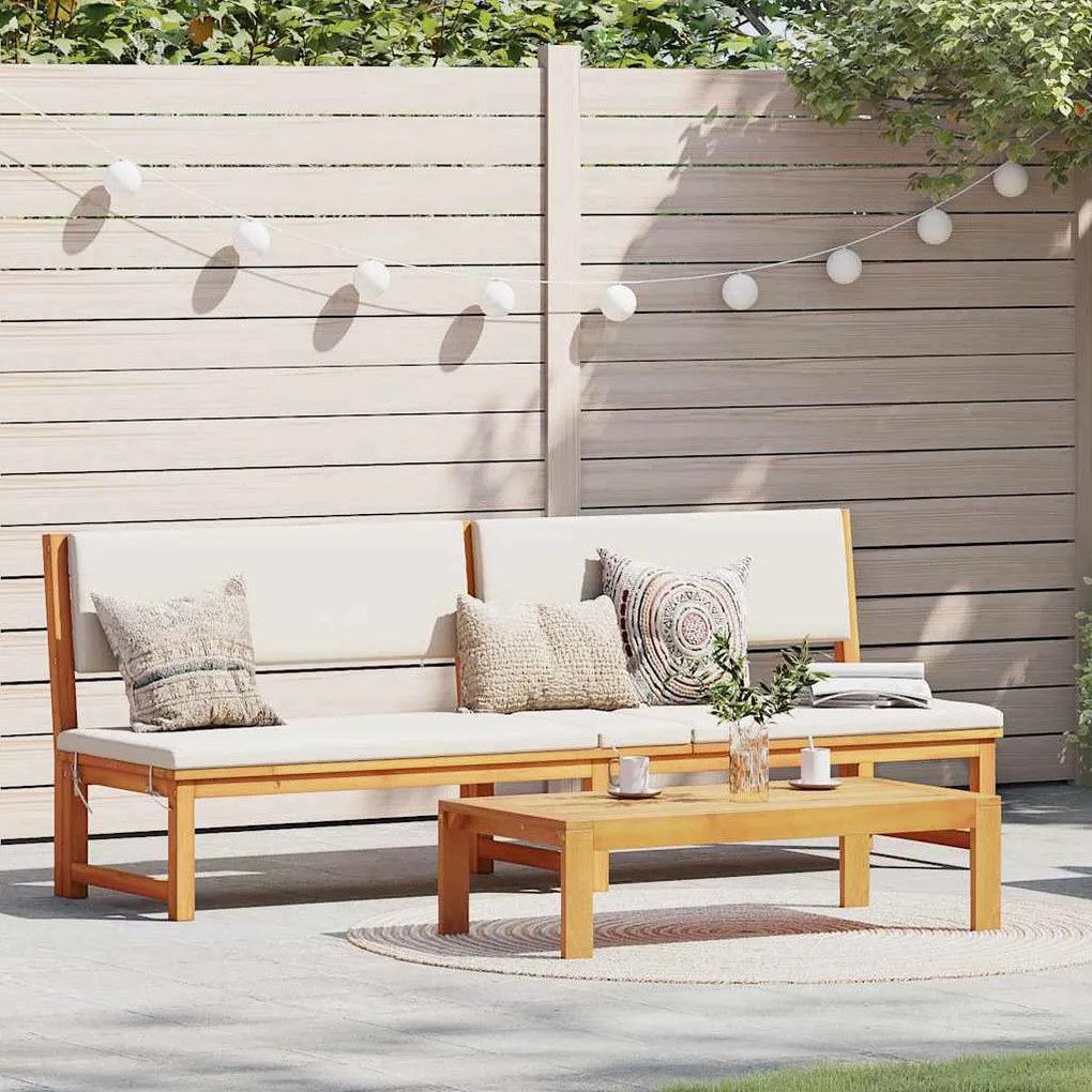 Ξαπλώστρα 1-πρόσωπο Καφέ 200 x 57 x 75εκ Μασίφ ξύλο ακακίας