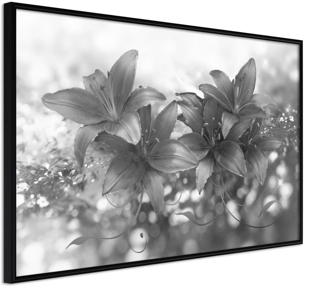 Αφίσα - Dark Lillies - 45x30 - Μαύρο - Χωρίς πασπαρτού