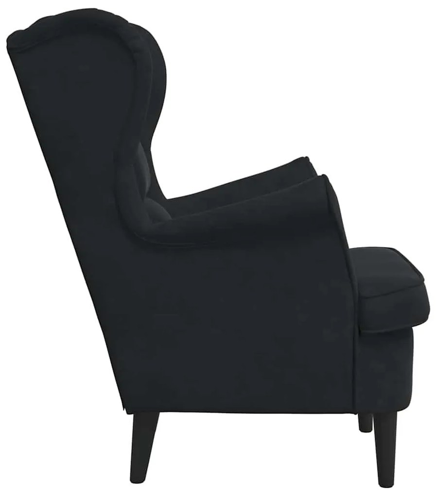 vidaXL Πολυθρόνα Μαύρο 71 x 92 x 91 εκ. Βελούδο
