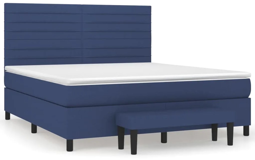 ΚΡΕΒΑΤΙ BOXSPRING ΜΕ ΣΤΡΩΜΑ ΜΠΛΕ 160X200 ΕΚ. ΥΦΑΣΜΑΤΙΝΟ 3136691