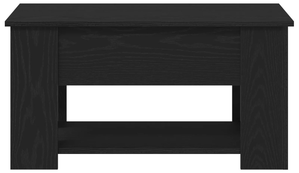vidaXL Μαύρο Τραπέζι Καφέ 79x49x41 εκ. Φτιαγμένο από Επεξεργασμένο Ξύλο