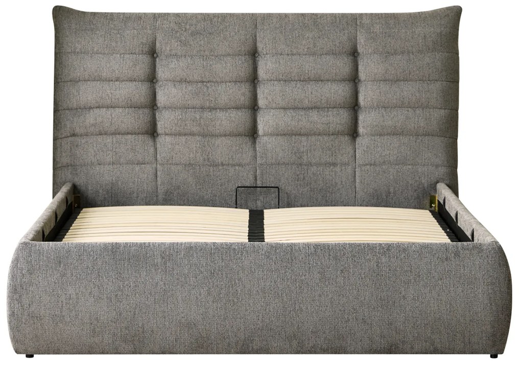 ΚΡΕΒΑΤΙ ΔΙΠΛΟ SANDRA HM732.01 ΓΚΡΙ ΥΦΑΣΜΑ & ΑΠΟΘΗΚΕΥΤΙΚΟΣ ΧΩΡΟΣ ΓΙΑ ΣΤΡΩΜΑ 160x200εκ