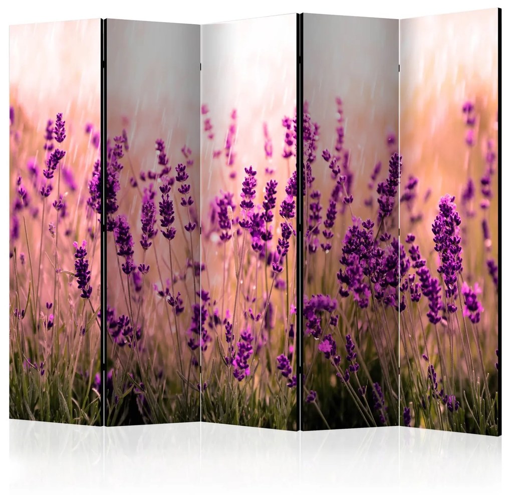 Διαχωριστικό με 5 τμήματα - Lavender in the Rain II [Room Dividers] 225x172