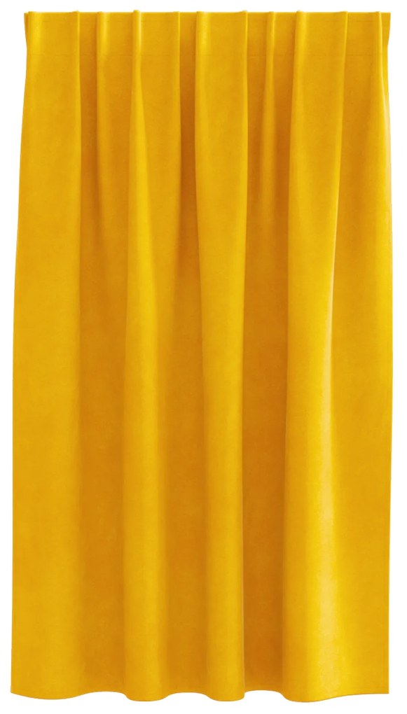 vidaXL Κουρτίνες 2 pcs κίτρινο μουσταρδί 140 x 140 cm Βελούδο