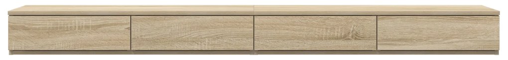 vidaXL Συρτάρια Κρεβατιού Σονούμα Δρυς 180x36,5x16,5 εκ Επεξεργασμένου Ξύλου