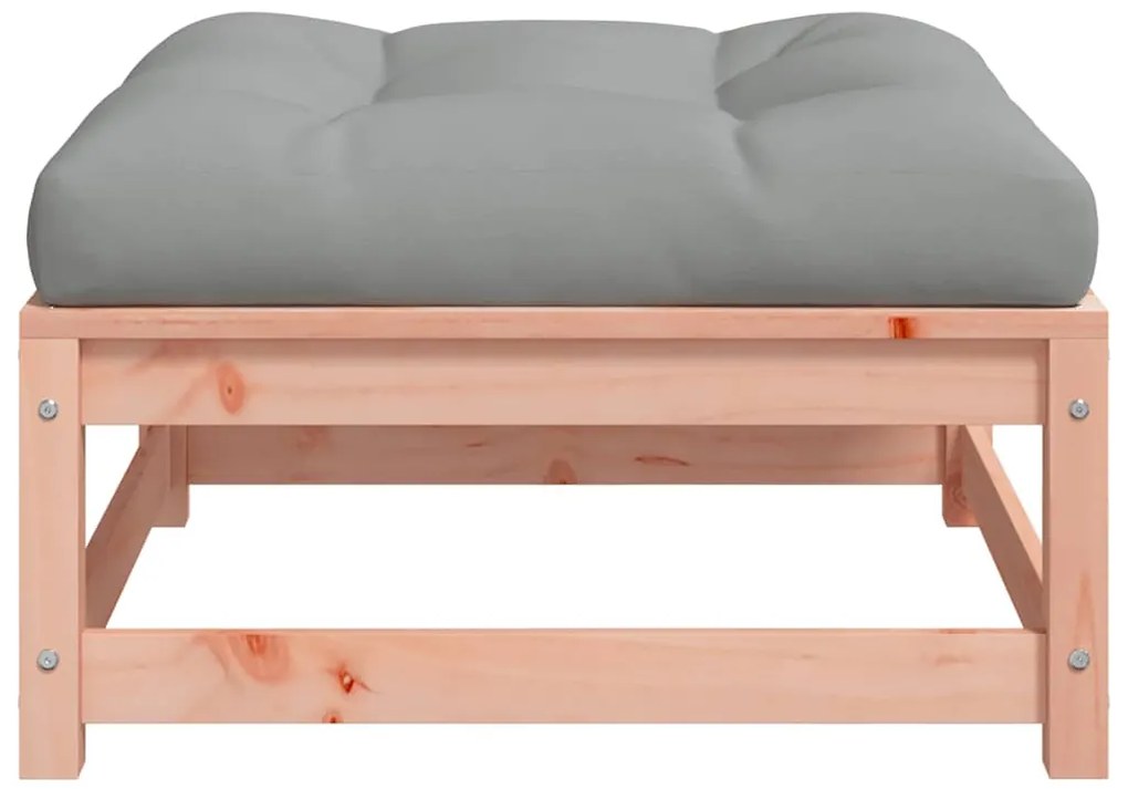 vidaXL Υποπόδιο Κήπου με Μαξιλάρι από Μασίφ Ξύλο Ψευδοτσούγκας