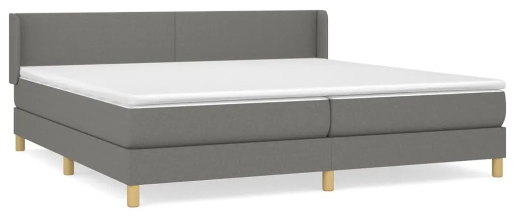 ΚΡΕΒΑΤΙ BOXSPRING ΜΕ ΣΤΡΩΜΑ ΣΚΟΥΡΟ ΓΚΡΙ 200X200 ΕΚ. ΥΦΑΣΜΑΤΙΝΟ 3130138