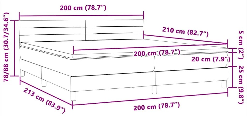 ΚΡΕΒΑΤΙ BOXSPRING ΜΕ ΣΤΡΩΜΑ ΜΑΥΡΟ 200X210 ΕΚ. ΒΕΛΟΥΔΙΝΟ 3316325