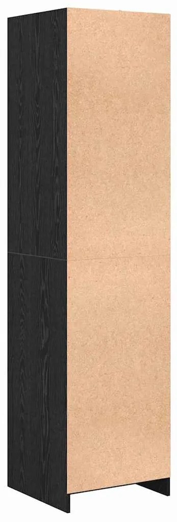 vidaXL Ντουλάπι με ράφι Μαύρη Οξυά 50 x 50 x 200 cm Επεξεργασμένο ξύλο