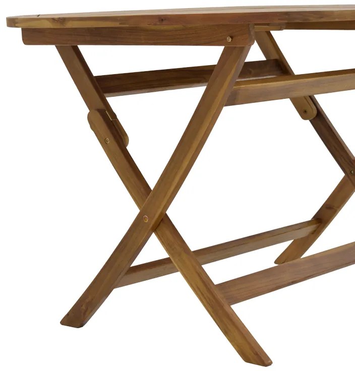 Τραπέζι Falov pakoworld πτυσσόμενο φυσικό μασίφ ξύλο ακακίας 130x80x72εκ