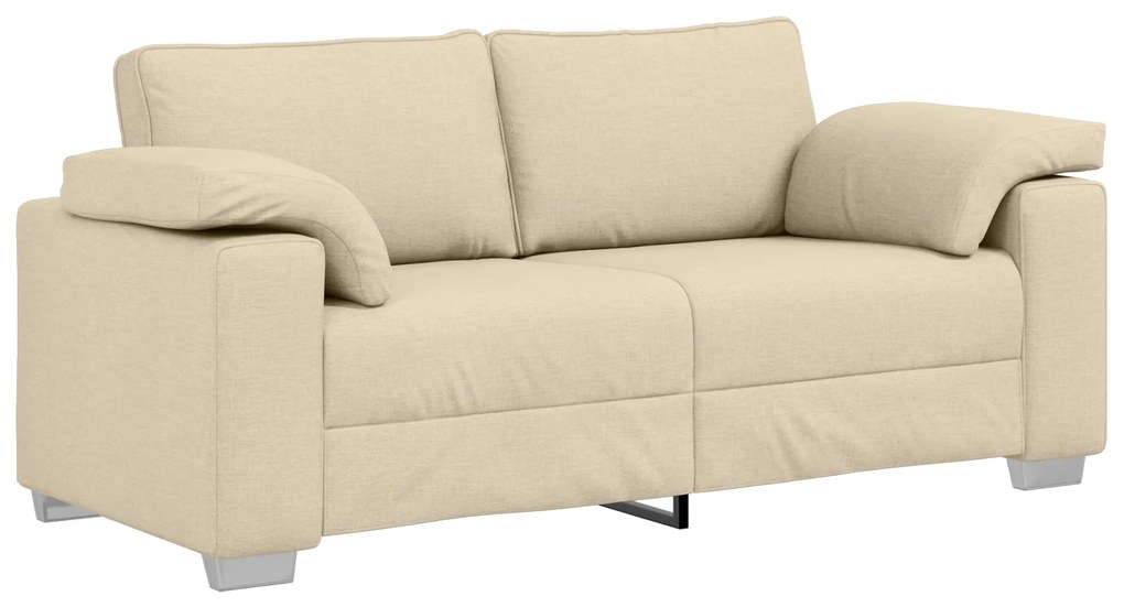 vidaXL Καναπές Loveseat Κρεμ 140 εκ Υφάσματος