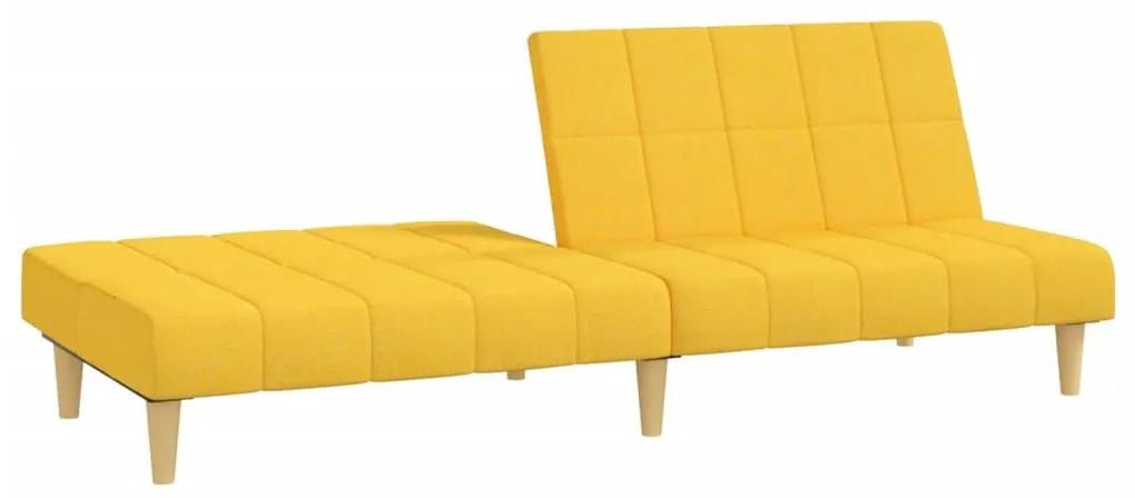Καναπές Κρεβάτι Διθέσιος Κίτρινος Υφασμάτινος - Κίτρινο