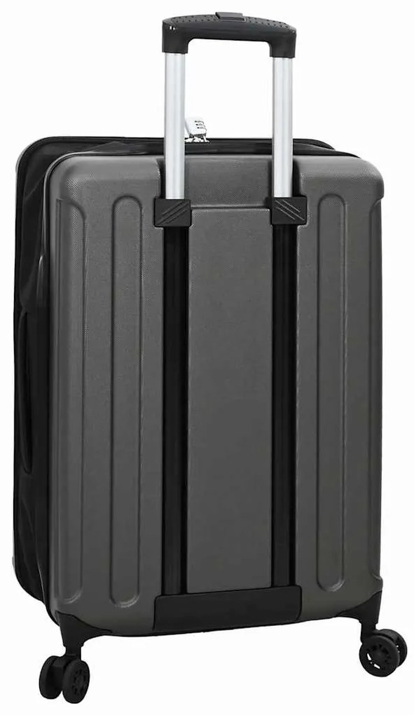 vidaXL Βαλίτσα με κλειδαριά Σκούρο γκρι 43 x 27 x 66 εκ. ΑΒΣ Πλαστικό