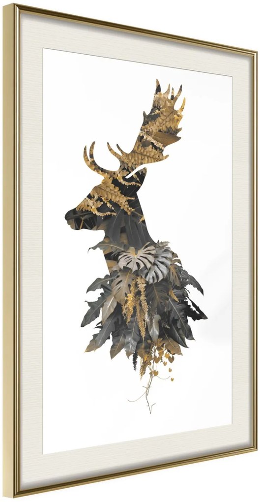 Αφίσα - King of the Forest - 40x60 - Χρυσό - Με πασπαρτού