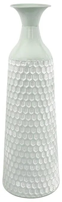 ΜΕΤΑΛΛΙΚΟ ΒΑΖΟ ΔΑΠΕΔΟΥ Fylliana FL343 MINT-ΛΕΥΚΟ ΧΡΩΜΑ 22x68εκ