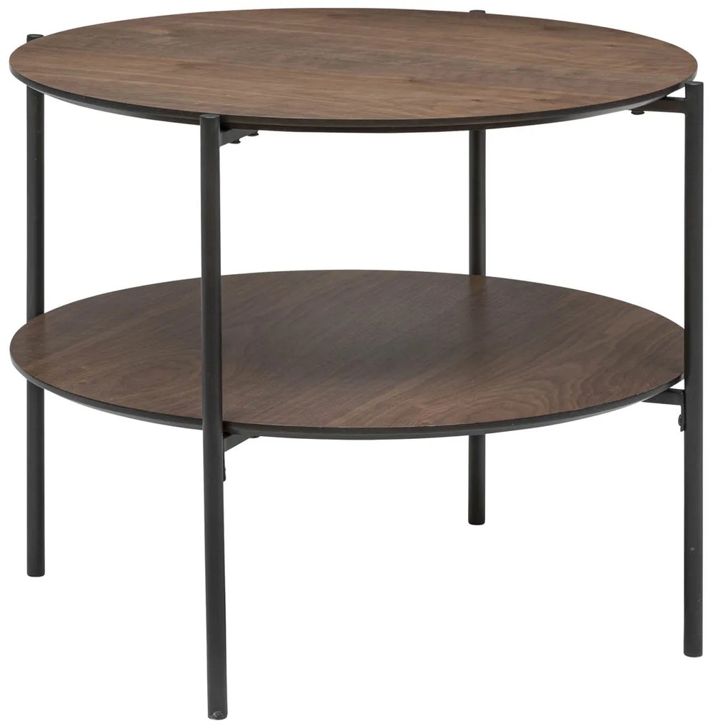 Τραπέζι Σαλονιού (Φ63.2x52) A-S Kemi Walnut 197756Α