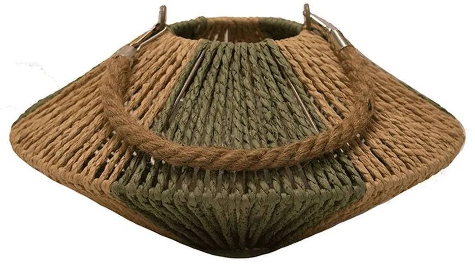 Φανάρι Paper Rope 00.06.61115 Φ30x14cm Natural-Olive Rope