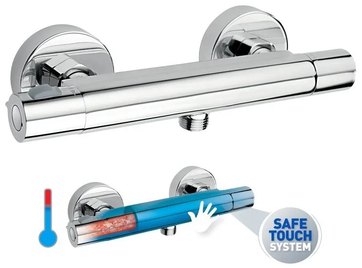 Ferro Thermostatic Trinity Θερμοστατική Μπαταρία Ντους Χρωμέ Κεραμικό, Κράμα Oρειχάλκου TRM7