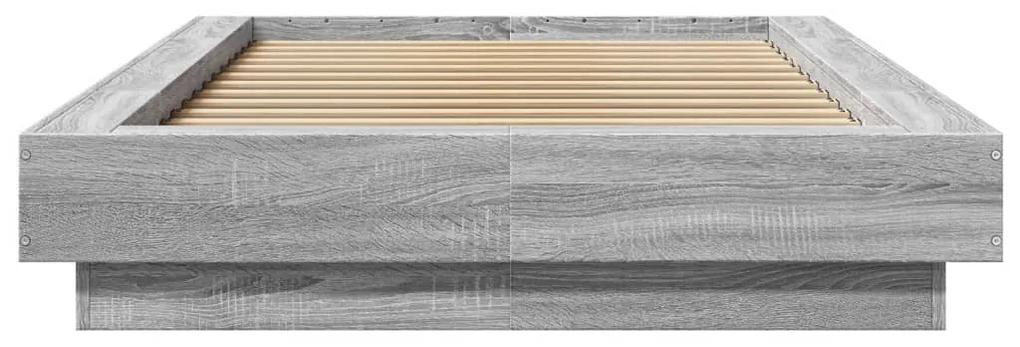 vidaXL Πλαίσιο Κρεβατιού Γκρι Sonoma 90 x 190 εκ. Επεξεργασμένο Ξύλο