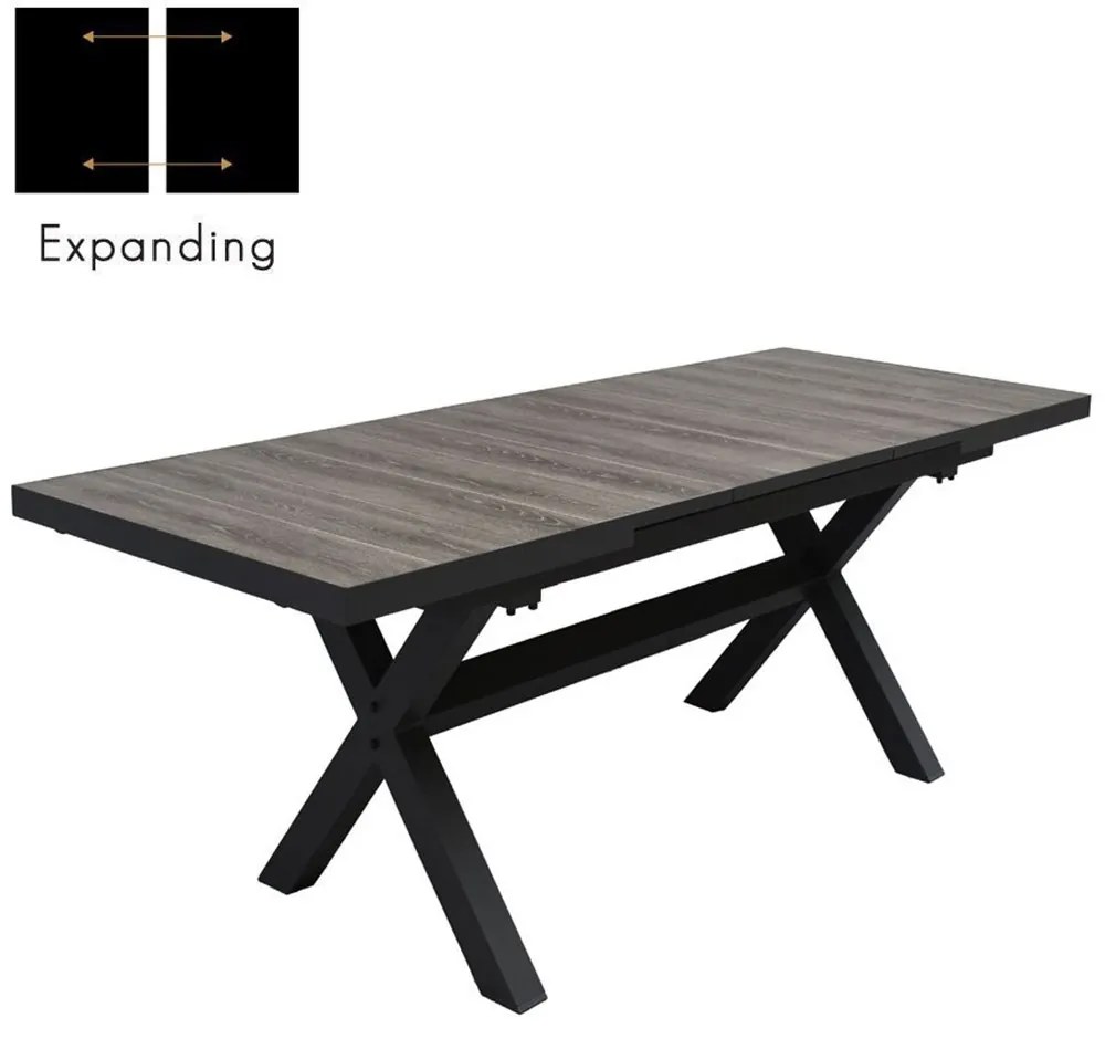 Τραπέζι Επεκτεινόμενο Sorpresa 22-0293 202x101x77 Dark Grey