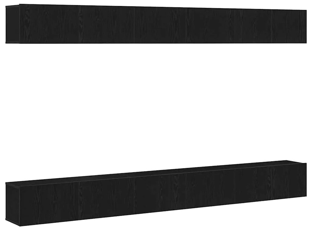 vidaXL Σετ επίπλου τηλεόρασης 6 pcs Μαύρη δρυς 100 x 30 x 30 cm