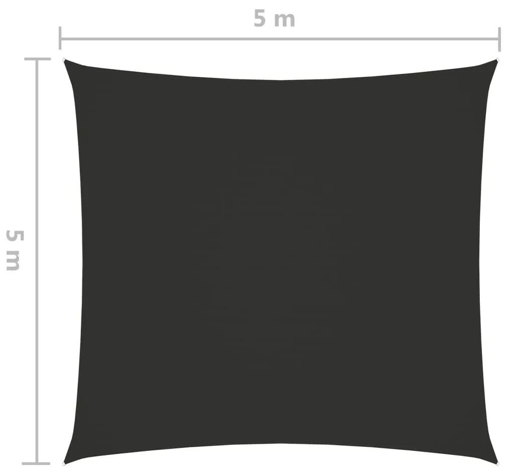vidaXL Πανί Σκίασης Τετράγωνο Ανθρακί 5 x 5 μ. από Ύφασμα Oxford