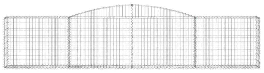 vidaXL Συρματοκιβώτια Τοξωτά 2 τεμ. 400x30x80/100 εκ. Γαλβαν. Ατσάλι