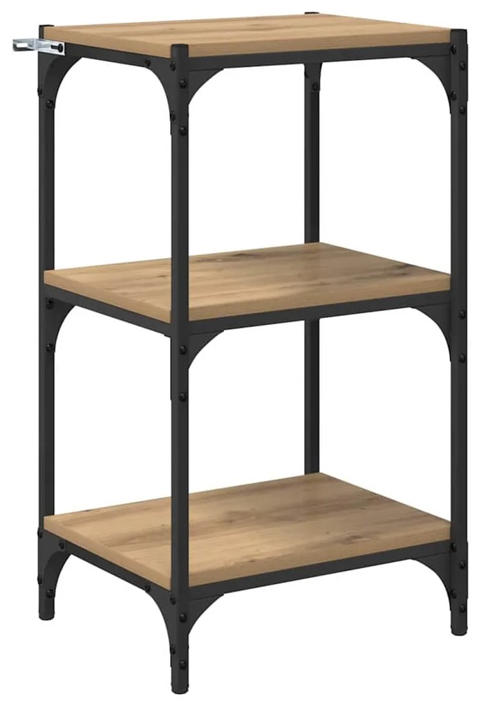 vidaXL Βιβλιοθήκη artisan δρυς 40 x 33 x 70.5 εκ. Επεξεργασμένο ξύλο