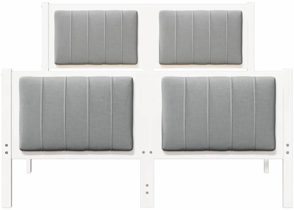 vidaXL Σκελετός Κρεβατιού Λευκό και ανοιχτό γκρι 120 x 200 cm