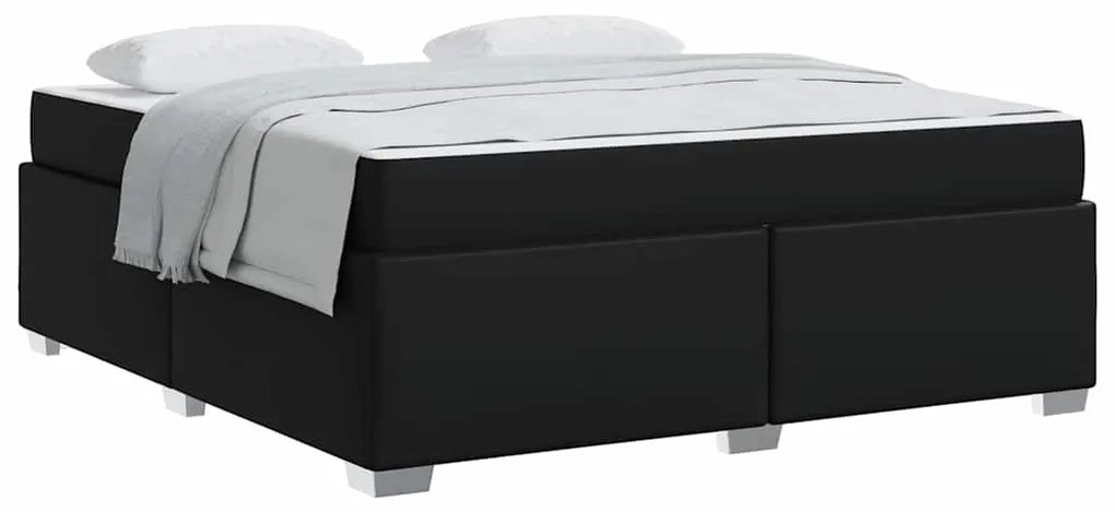 vidaXL Σκελετός Κρεβατιού Άλλο Μαύρο 180 x 200 cm Τεχνητό δέρμα