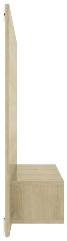 vidaXL Έπιπλο Τηλεόρασης Τοίχου Sonoma Δρυς 120x23,5x90εκ. Μοριοσανίδα