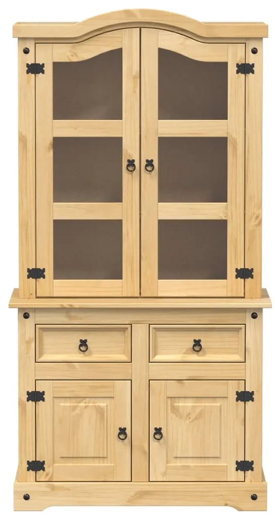 vidaXL Βιτρίνα Corona 100 x 48,5 x 179 εκ. από Μασίφ Ξύλο Πεύκου