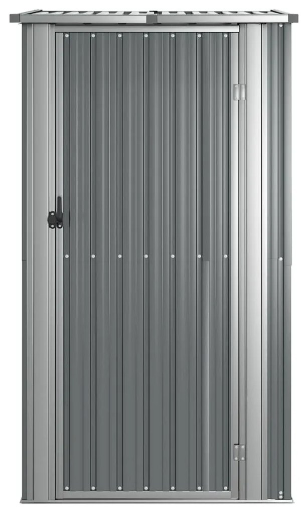 vidaXL Αποθήκη Κήπου Γκρι 118,5 x 97 x 209,5 εκ. Γαλβανισμένο Ατσάλι