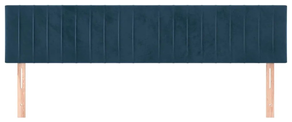 vidaXL Κεφαλάρια Κρεβατιού 2 τεμ. Σκ. Μπλε 80 x 5 x 78/88εκ. Βελούδινο